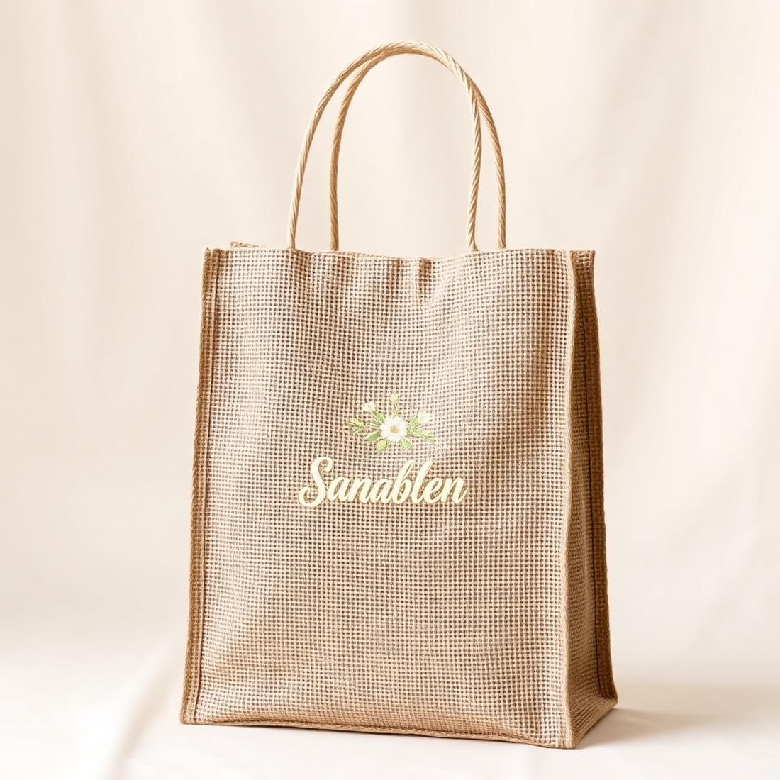 Personalized jute goody bag
